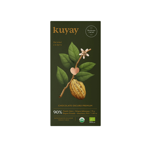 Chocolate Premium Origen Amazona 90% Cacao Kuyay 70 g