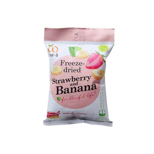 Platanos y Fresas Deshidratados Wel B 16g