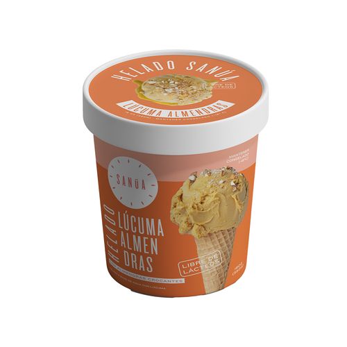 Helado de Lúcuma y Almendras Sanua 16 oz
