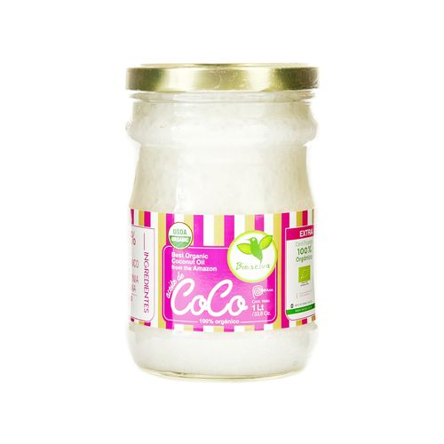 Aceite de Coco Extra Virgen Orgánico Bioselva 1L