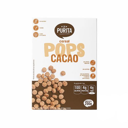 Cereal Pop's Cacao La Purita Verdad 200 g