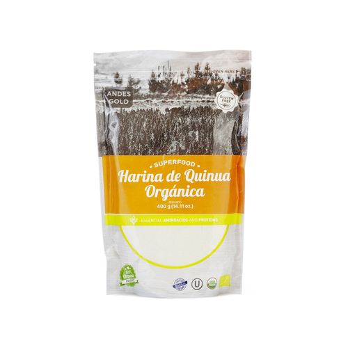 Harina de Quinua Blanca Orgánica Andes Gold 400 g