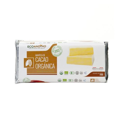 Manteca Orgánica de Cacao Ecoandino 250 g