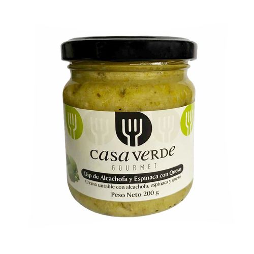 Dip Alcachofa con Espinaca y Queso Casa Verde Gourmet 200 g