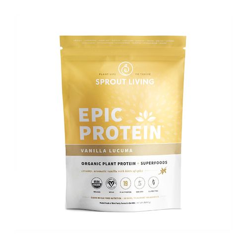 Proteína Vegana Epic Vegana sin Gluten de Vanilla y Lúcuma Sprout Living 455 g