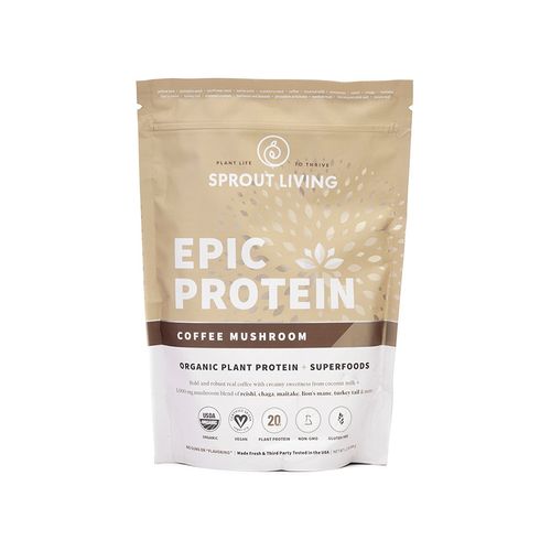 Proteína Vegana Epic Vegana sin Gluten de Café y Champiñones Sprout Living 1.1 lb