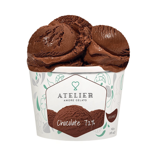 Helado Vegano de Chocolate 72% Atelier Amore Gelato 118 ml