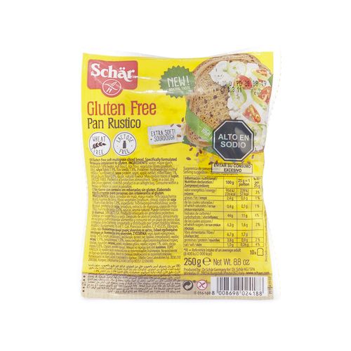 Pan Integral Rústico Sin Gluten Dr. Schär 200 g