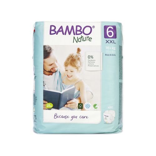Pañales Ecológicos XXL #6 Bambo Nature 20 unidades