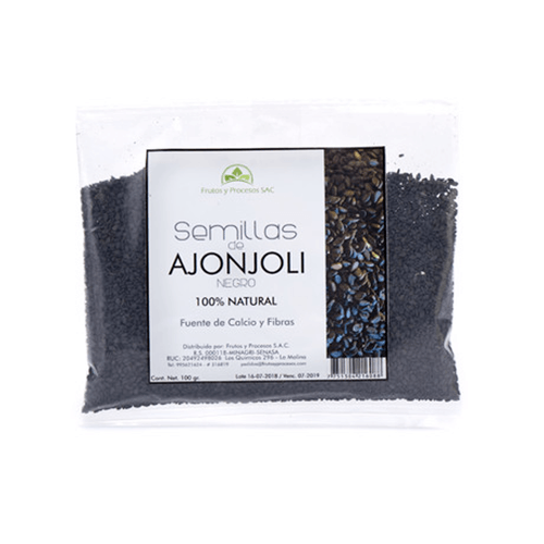 Semillas de Ajonjolí Negro Frutos y Procesos 100 g