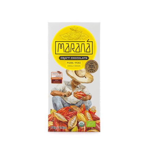 Chocolate Bitter Origen Piura 70% Cacao Maraná 70 g