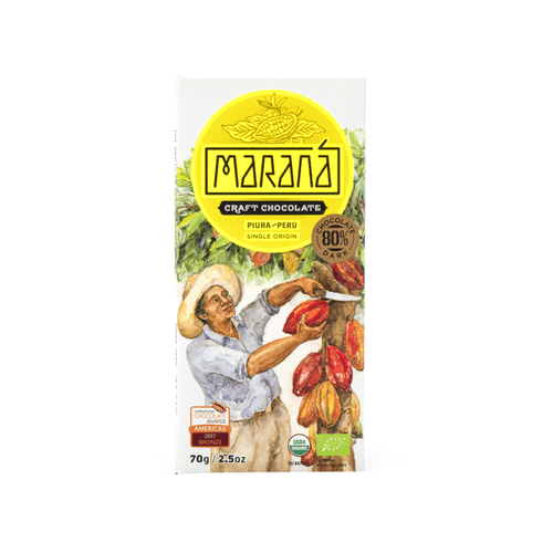 Chocolate Bitter Origen Piura 80% Cacao Maraná 70 g