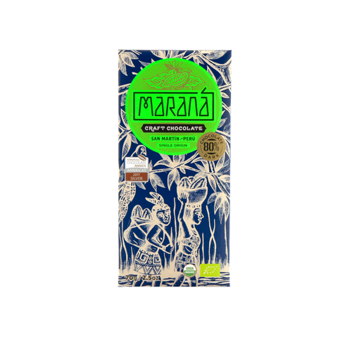 Chocolate Bitter Origen San Martín 80% Cacao Maraná 70 g