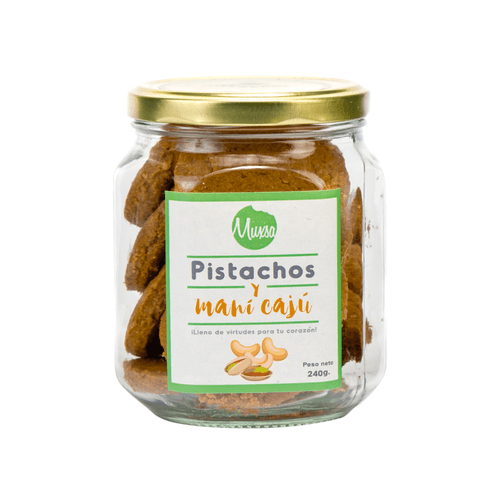 Galletas de Pistachos y Maní Cajú Muxsa 240 g