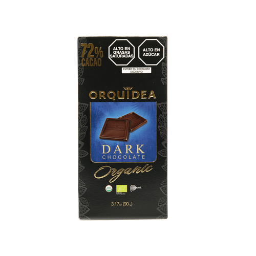 Chocolate Dark Orgánico 72% Cacao Orquídea 90 g