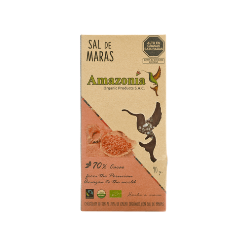 Chocolate Bitter con Sal de Maras 70% Cacao Amazonia 90 g