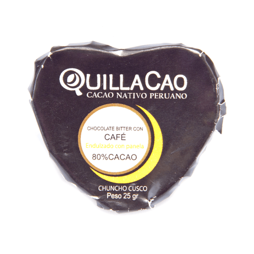 Corazones de Chocolate Bitter con Café Quillacao 25 g