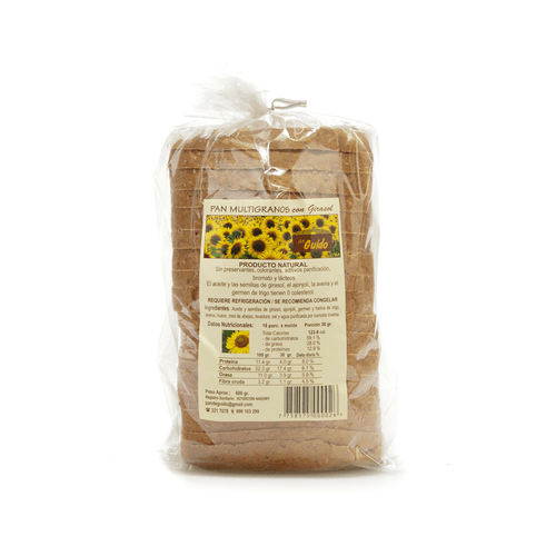 Pan Multigranos con Girasol Pan de Guido 600 g
