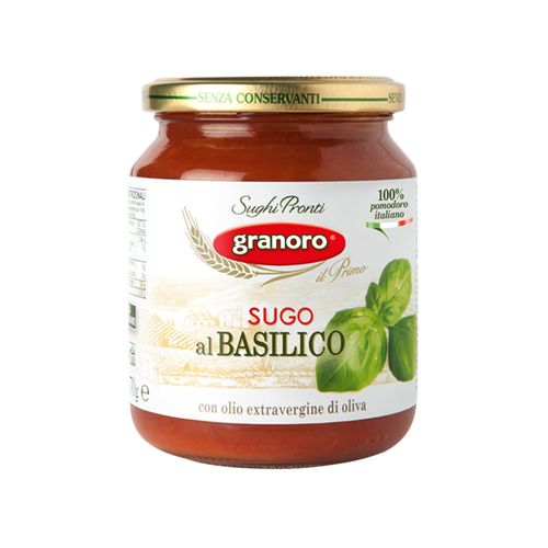 Salsa lista al basilico-albahaca Granoro 370gr