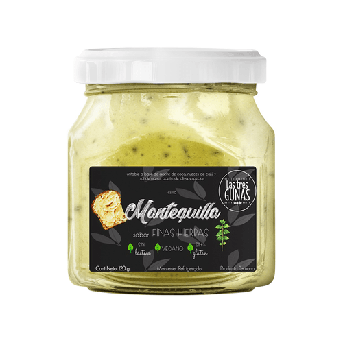 Mantequilla Vegana Finas Hierbas Las Tres Gunas 120 g
