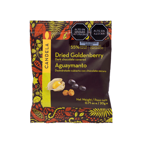 Aguaymanto Cubierto con Chocolate Bitter Orgánico Candela 20 g