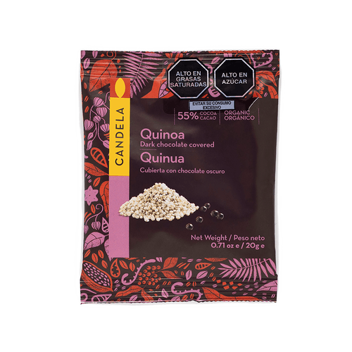 Quinua Cubierta con Chocolate Bitter Orgánico Candela 20 g
