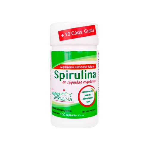 Suplemento Nutricional de Espirulina Andes Espirulina 100 und