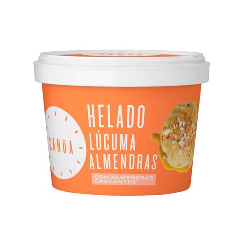 Helado de Lúcuma Almendras Sanúa 16 Oz