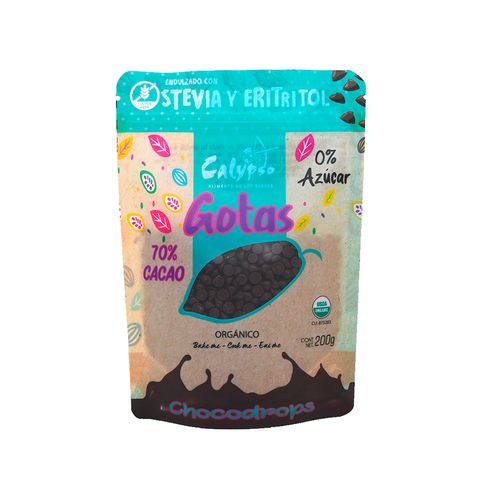 Gotas 70% Cacao con Eritritol y stevia orgánico Calypso 00 g