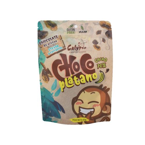 Chocoplátano al 70% Cacao 0 Azúcar Calypso 50 g