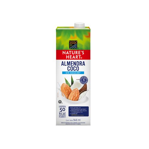 Bebida de Almendra y Coco Sin Azúcar Nature's Heart 946 ml