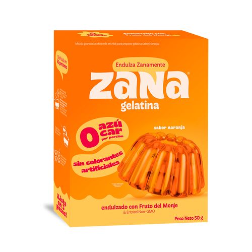 Gelatina Sabor a Naranja Zana 50 g