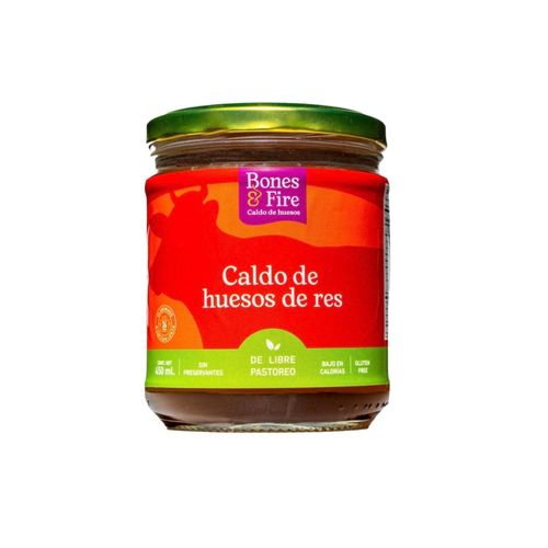 Caldo huesos Res 450ml Pastoreo libre Bones y Fire