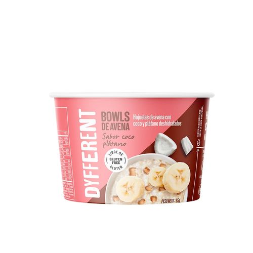 Bowls de Avena con Coco y Plátano sin Gluten Dyfferent 65 g