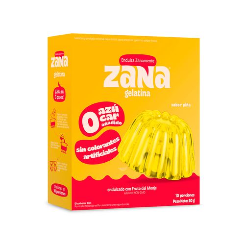 Gelatina sabor Piña  50 gr Zana
