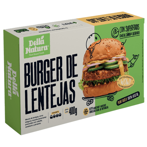 Hamburguesa de Lentejas Della Natura 400 g