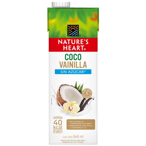 Bebida de Coco y Vainilla Sin Azúcar Nature's Heart 946 ml