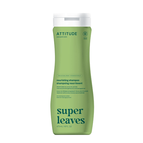 Shampoo de Aceite de Semillas de Uva y Hojas de Oliva Attitude 473 ml