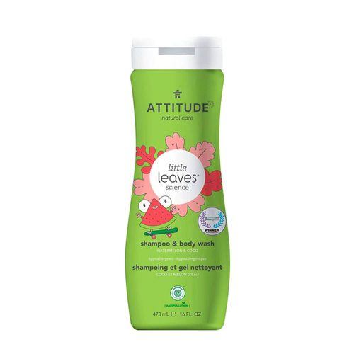 Shampoo y Gel de Baño de Sandia y Coco Attitude 473 ml