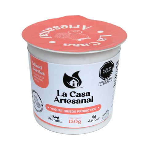 Yogurt griego probiotico mixed berries 150 gr La Casa Artesanal
