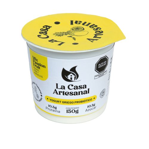 yogurt griego probiotico passion fruit 150 gr La Casa Artesanal
