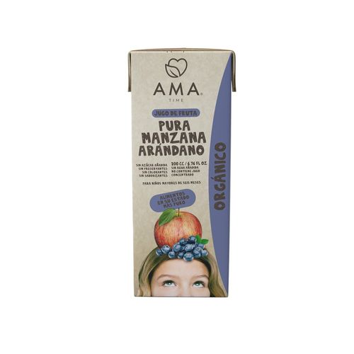 JUGO MANZANA/ARANDANO ORG TP AMA TIME 200 ML