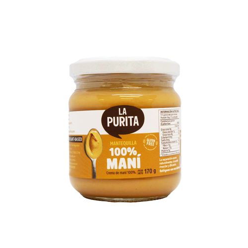 Mantequilla 100% Mani La Purita Verdad 170 g