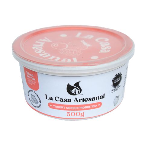 yogurt griego probiotico mixed berries 500 gr  La Casa Artesanal