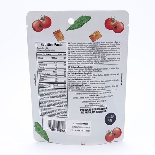 Quikrakers Capresse Galletas Deshidratadas Quimachi 45g