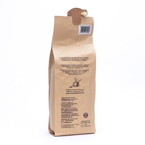 Café Tostado en Grano Aromas del Valle 250 g