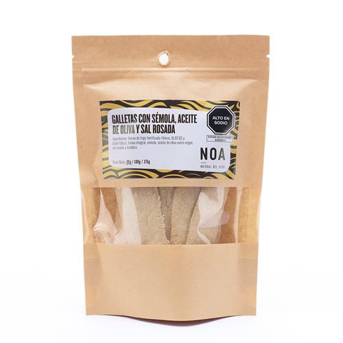 Galletas de Sémola, Oliva y Sal Rosada Noa 80 g