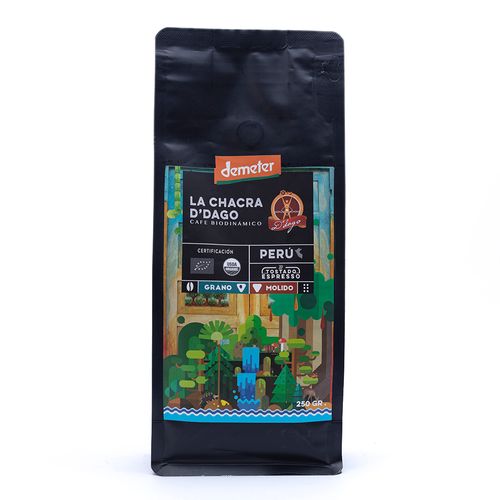Café en Grano Tostado Espresso La Chacra D´dago 250 g