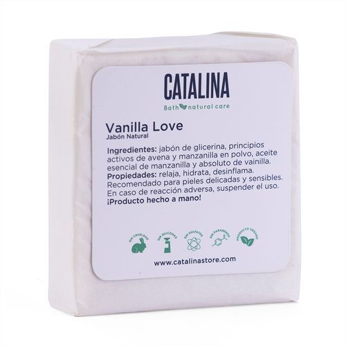 Jabón Nat D/Glicerina Vanilla Love Catalina Bath & Naturalcare 115g