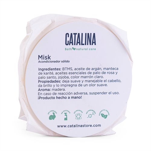 Acondicionador Sólido Misk Catalina Bath & Naturalcare 90g